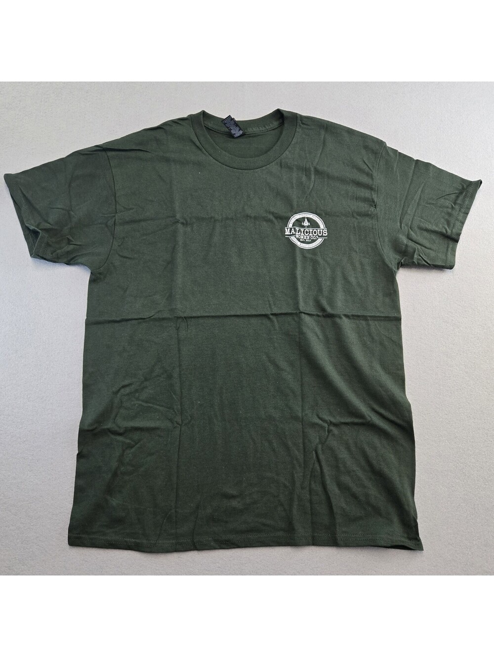 Malicious Women Co Witches Against BS Graphic Tee Womens L Green Cotton NWT